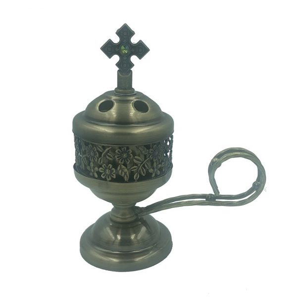 Θυμιατό Οικίας Μεταλλικό “Λουλούδι” Bronze (15x9cm)
