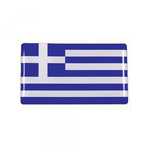 Αυτοκόλλητο σμάλτο Ελληνική σημαία (8x6cm)