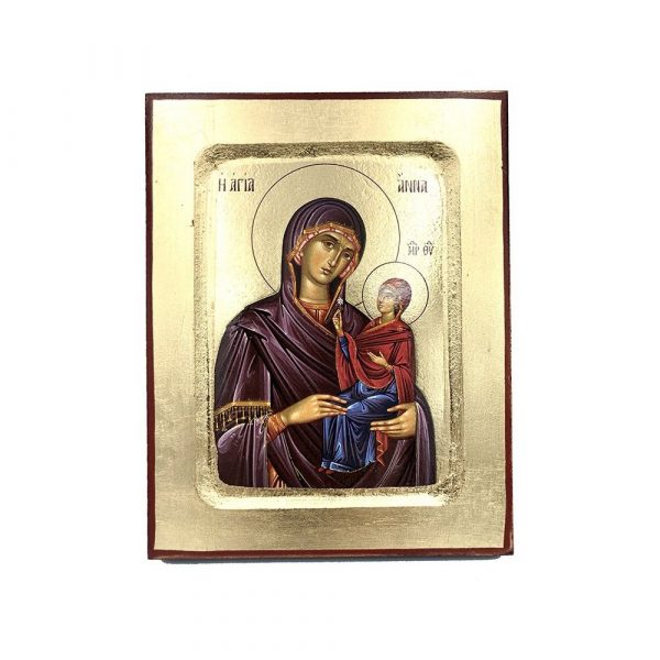 Αγία Άννα – Ένσκαπτη Λιθογραφία (Ξύλο MDF – 19x15cm)