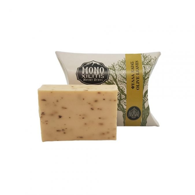 Mount Athos Handmade Soap with Olive Leaves Monoxilitis