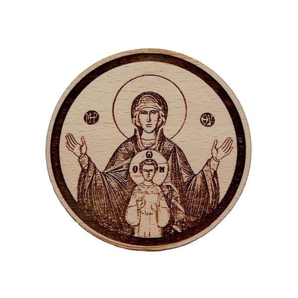 Μαγνητάκι ξύλινο “Παναγία Πλατυτέρα” (7cm)