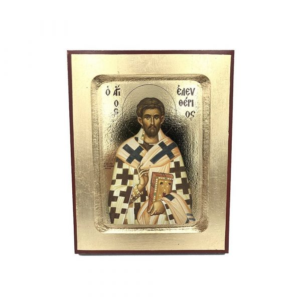 Άγιος Ελευθέριος – Ένσκαπτη Λιθογραφία (Ξύλο MDF – 19x15cm)