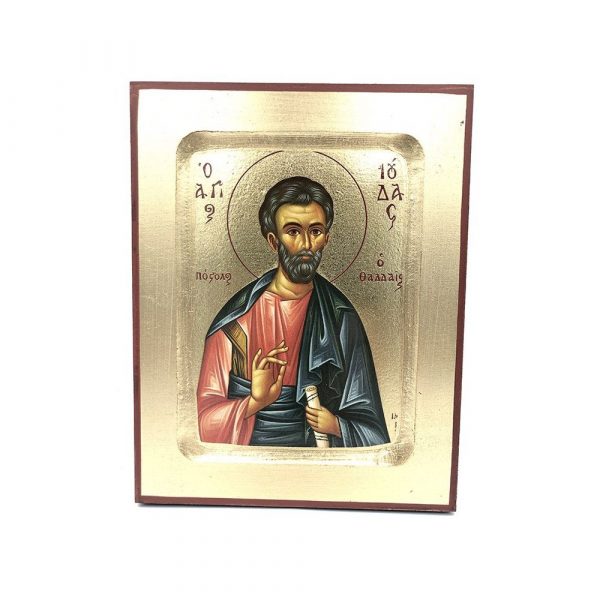 Άγιος Ιούδας ο Θαδδαίος – Ένσκαπτη Λιθογραφία (Ξύλο MDF – 19x15cm)