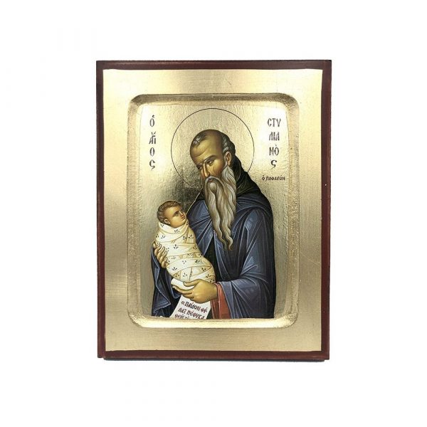 Άγιος Στυλιανός – Ένσκαπτη Λιθογραφία (Ξύλο MDF – 19x15cm)