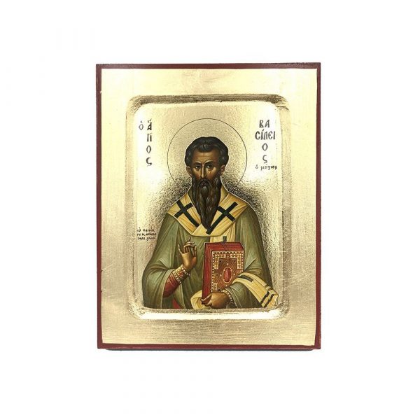 Άγιος Βασίλειος – Ένσκαπτη Λιθογραφία (Ξύλο MDF – 19x15cm)