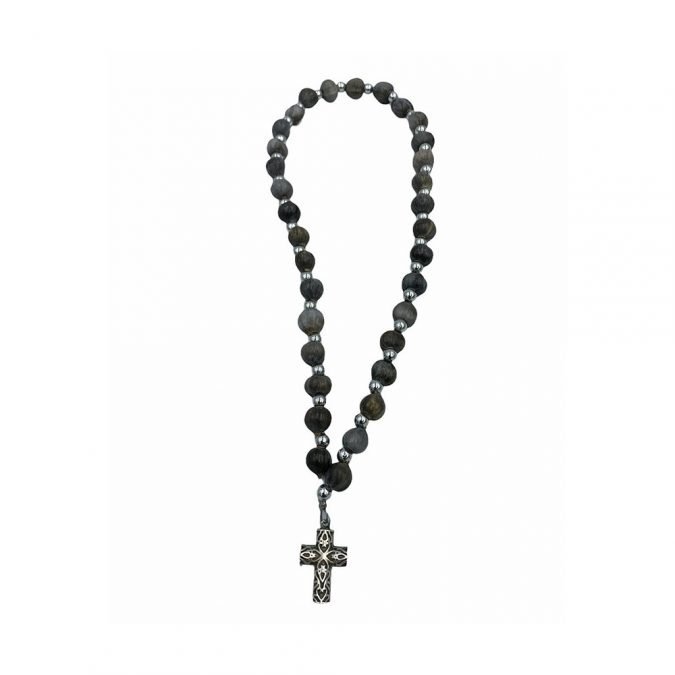 Prayer rosary from "Tears of the Virgin" - 33 knots - Carved Cross