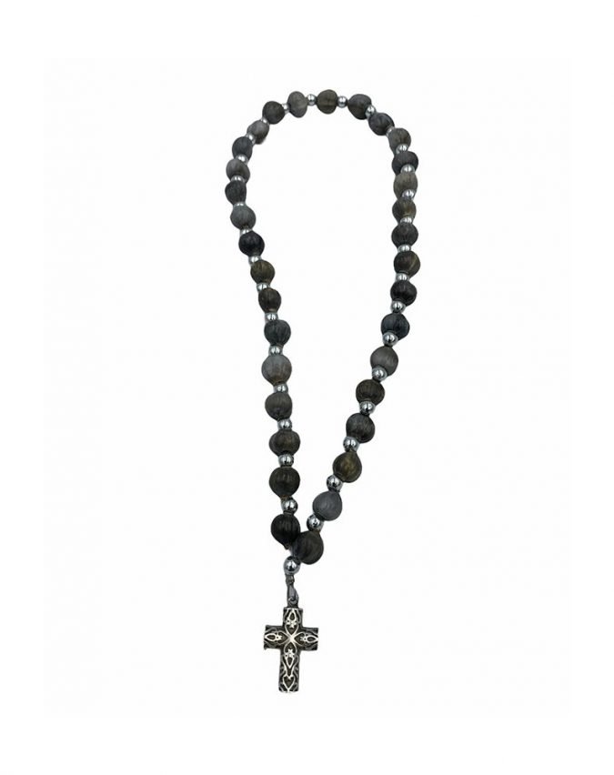 Prayer rosary from "Tears of the Virgin" - 33 knots - Carved Cross