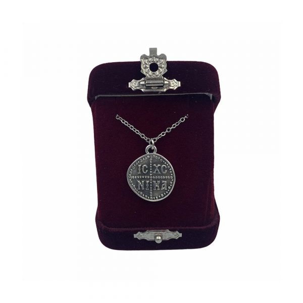 Pendant ICXC NIKA with local 999o silver plating