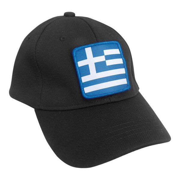 Καπέλο Μαύρο Ελληνική Σημαία